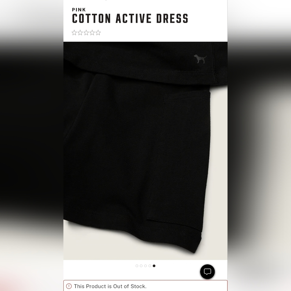 PINK Victoria's Secret Black Cotton Active Dress - Picture 5 of 7